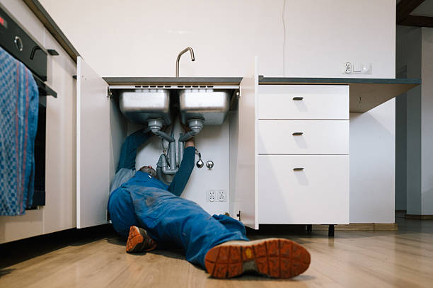 Professional Drain Cleaning technician working in Constantine, MI